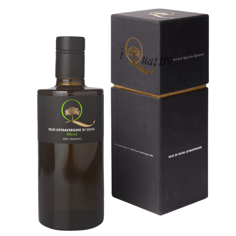 I QUATTRO Condimenti 50 cl con scatola Blend Olio Extravergine di oliva