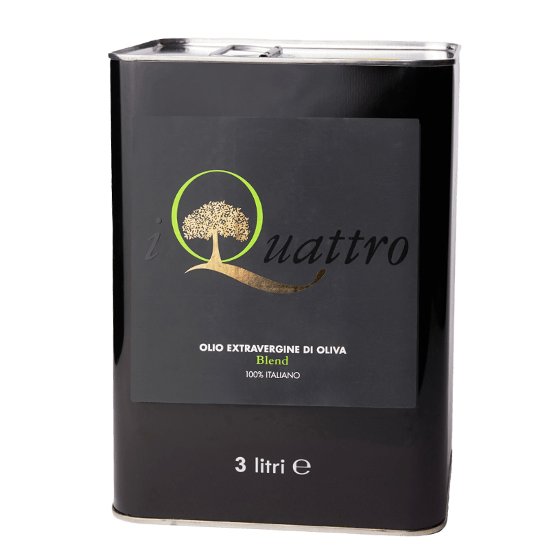 I QUATTRO Condimenti Latta 3 lt Blend Olio Extravergine di oliva