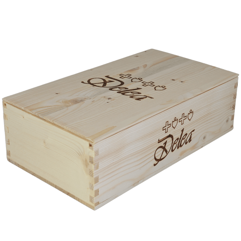 DELEA Accessori 2x 75 cl Cassette in legno Delea