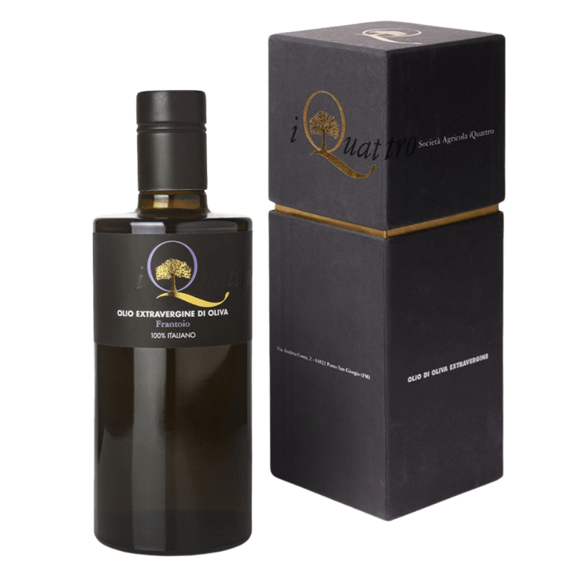 I QUATTRO Condimenti 50 cl con scatola Frantoio Olio Extravergine di oliva