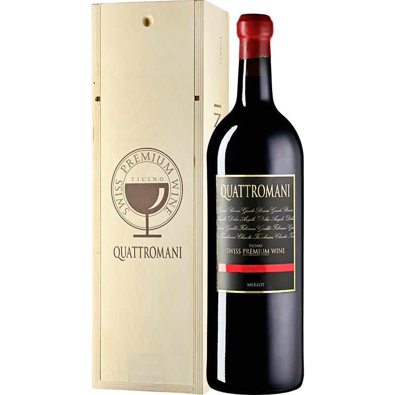 SWISS PREMIUM WINE Rossi 300 cl / 2021 Quattromani Merlot Cuvée TI DOC